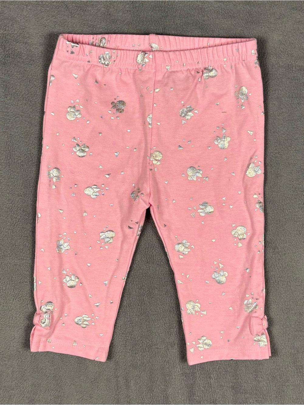 Disney Jumping Beans Minnie Mouse Pink Metallic Leggings Pants Girls 24M